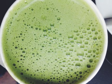 Greentea matcha latte arka plan