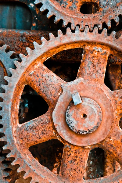 Rusty Gears achtergrond — Stockfoto
