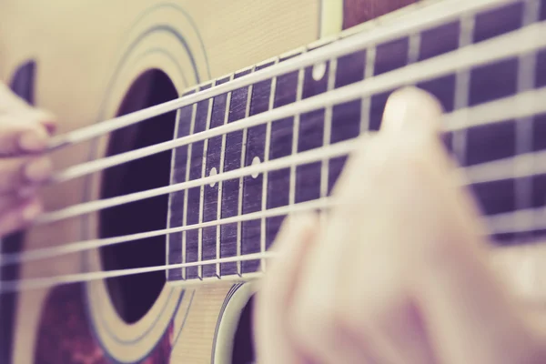 Acoustic bass guitar. — Stock Photo, Image