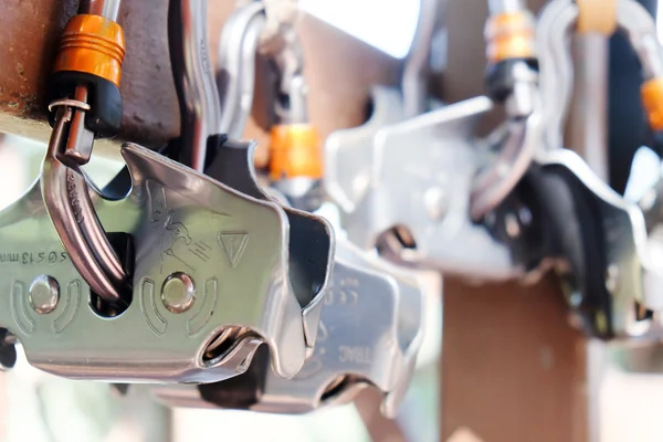 Climbing gear close up — Stock Photo, Image