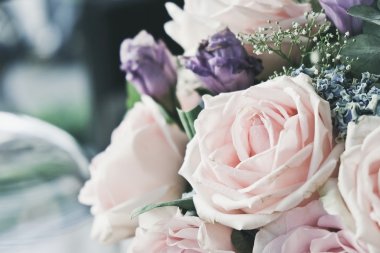 Çiçek bir buket pembe Gül