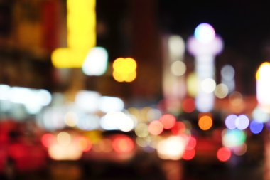 Odak ışıkları dışarı Yaowarat Road, gece