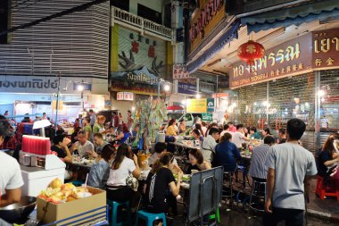 Chinatown, Bangkok, Yaowarat Road, gece
