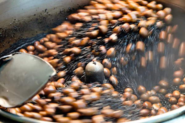 Chestnut roasting background — Stock Photo, Image