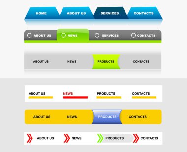 Şık Web sitesi gezinti şablonları