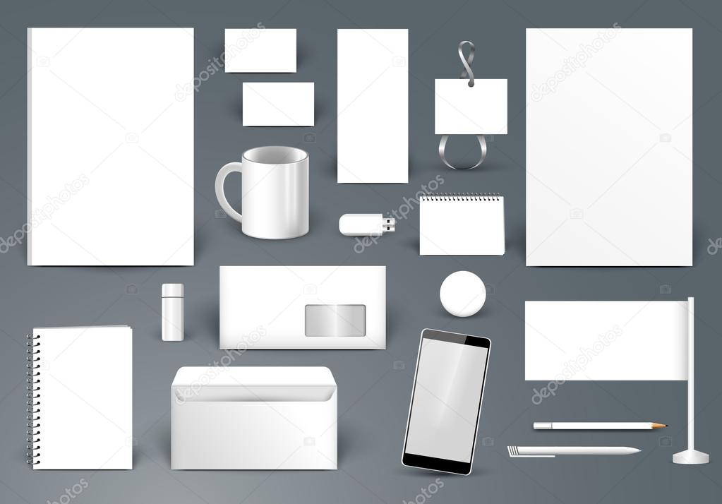 Corporate identity template without text and logos. Clean and clear.