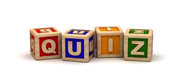 Quiz Text Cubes — Stock Photo, Image
