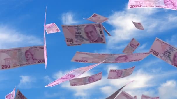 Queda de lira turca — Vídeo de Stock