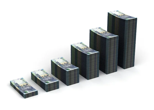 Gráfico del Rand sudafricano — Foto de Stock