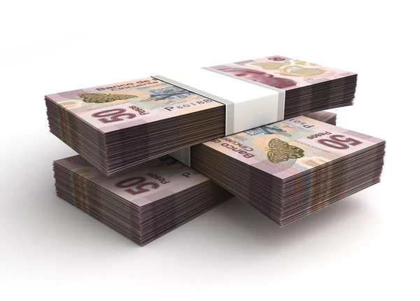 Stack of Mexican Pesos — Stock Photo, Image