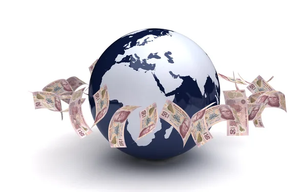 Negócios globais Pesos mexicanos — Fotografia de Stock