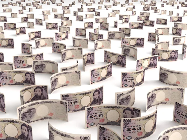 Streuung des japanischen Yen — Stockfoto