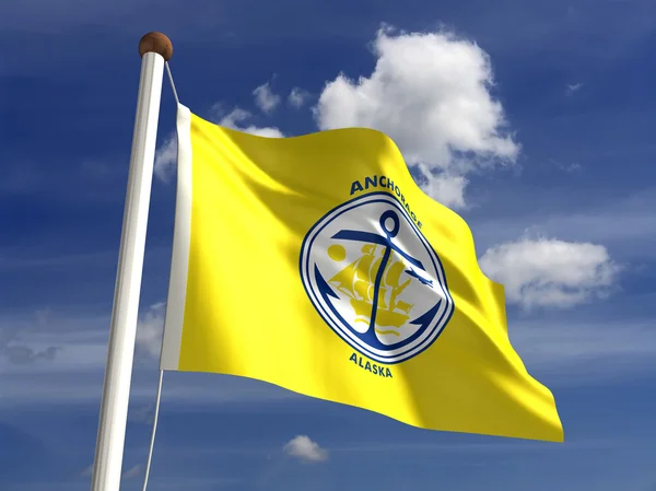 Bandeira da cidade de ancoragem — Fotografia de Stock