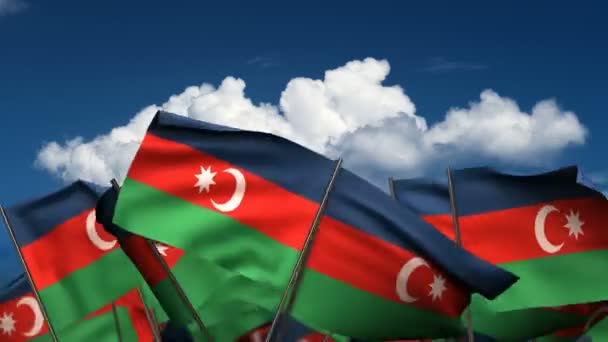 Κουνώντας τις σημαίες του Αζερμπαϊτζάν — Αρχείο Βίντεο
