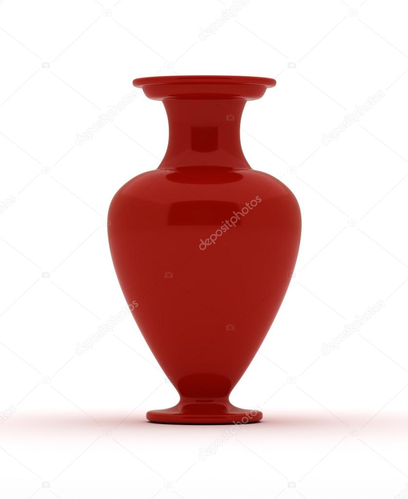 Single Red Vase