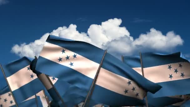 Lambaikan Bendera El Honduras — Stok Video