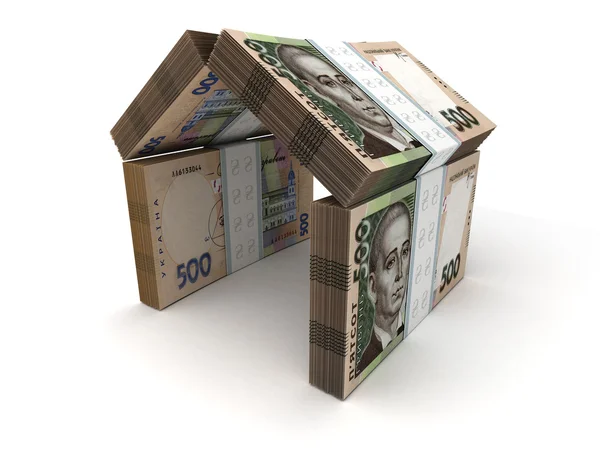 Real Estate Concept Ukrainian Hryvnia — Stock Photo, Image