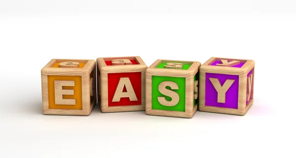 Easy Text Cube — Stock Photo, Image