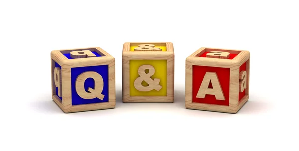 Q & A kub Text — Stockfoto