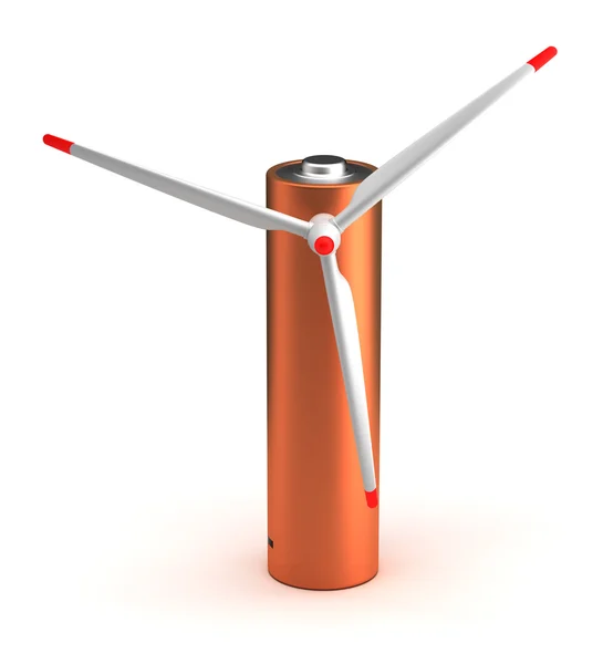 Bateria de turbina eólica — Fotografia de Stock