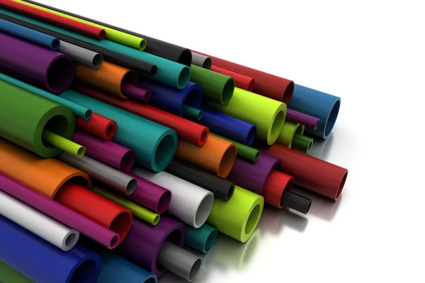 Colorful Pilastic Pipes — Stock Photo, Image