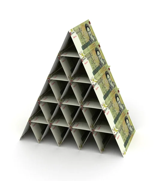 Iranska Rial Pyramid — Stockfoto