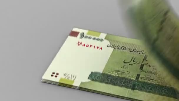 Counting Iranian Rial — Stock Video