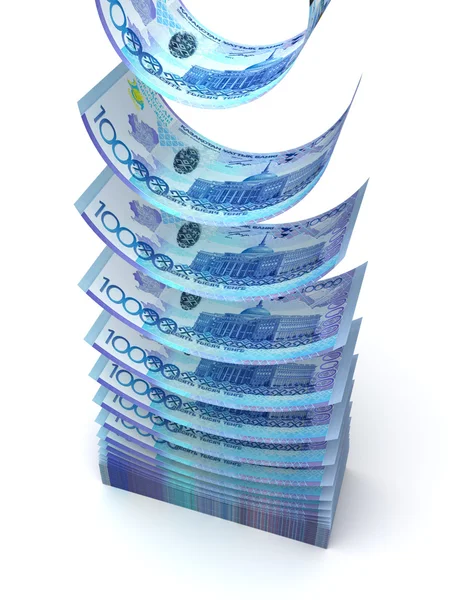 Falling Kazakh Tenge — Stock Photo, Image