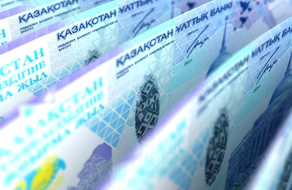 Kazachstaanse Tenge Closeup — Stockfoto