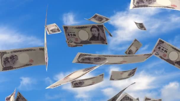Caída del yen japonés — Vídeos de Stock