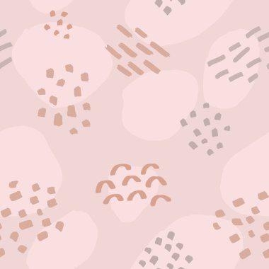 Soyut vektör kusursuz desen. Noktalar, çizgi film arkaplanı. Karalama el çizimi ögeler çizimi.