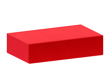 Kırmızı karton kutu, şeffaf arkaplan