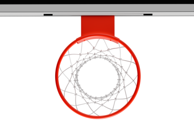 Üst Manzara. Sepetli basketbol tahtası, şeffaf arkaplan