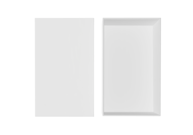 Üst Manzara. Beyaz Açık Hediye Kutusu, şeffaf arkaplan