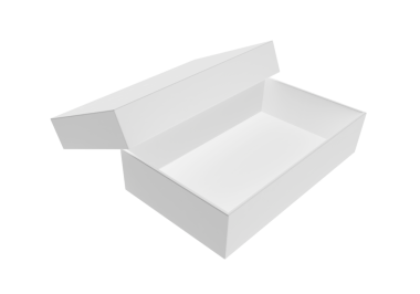 Beyaz beyaz bir arka plan üzerinde izole kutusunu açma