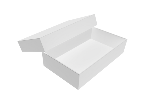 Beyaz beyaz bir arka plan üzerinde izole kutusunu açma