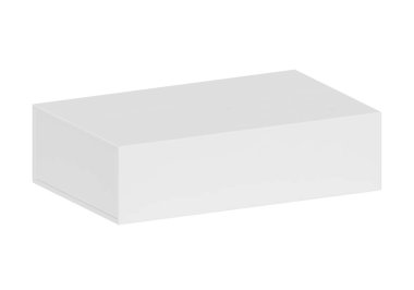 Beyaz boş karton sürgülü kutu. Kağıt kapaklı kapak kapağı ambalajı. tasarım için