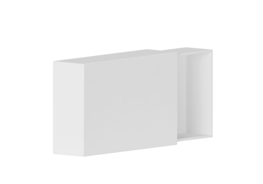 Beyaz boş karton sürgülü kutu. Kağıt kapaklı kapak kapağı ambalajı. tasarım için, şeffaf arkaplan