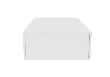 Beyaz boş karton sürgülü kutu. Kağıt kapaklı kapak kapağı ambalajı. tasarım için, şeffaf arkaplan