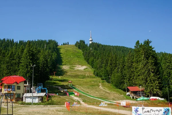 Fragment Górskiego Kurortu Pamporovo Rodope Mountain Bułgaria — Zdjęcie stockowe