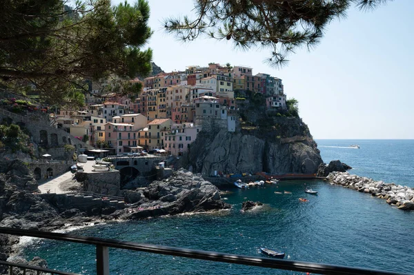 Manarola Liguria Italië Juni 2020 Prachtig Uitzicht Het Dorp Aan — Stockfoto