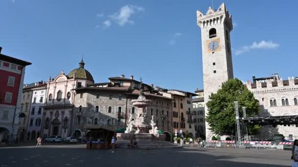 Trento Italië Juni 2021 Mooie Hellende Beelden Van Het Centrale — Stockvideo