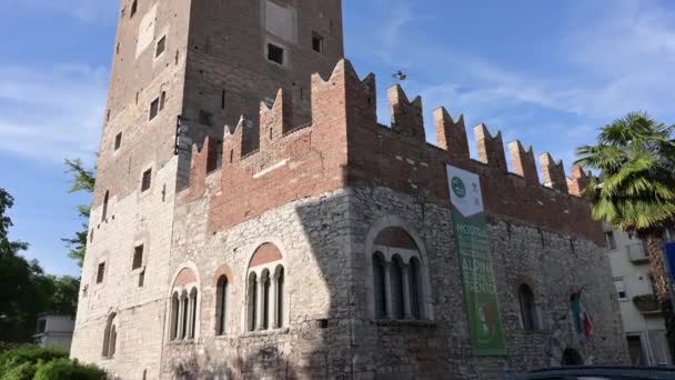 Trento Trentino Italië Juni 2021 Mooie Kantelbeelden Van Vanga Toren — Stockvideo