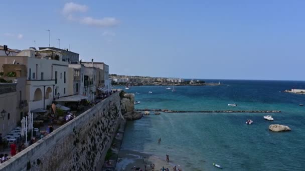 Otranto Apulien Italien August 2021 Erstaunliche Aufnahmen Vom Gipfel Eines — Stockvideo