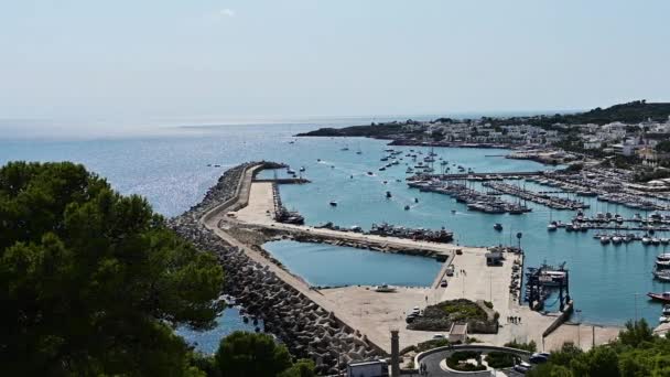 Santa Maria Leuca Puglia Italy Amazing Footage Viewpoint Village Highlighting — Stock Video