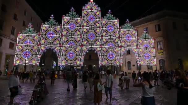 Lecce Puglia Italia Agosto 2021 Con Motivo Fiesta Del Santo — Vídeos de Stock