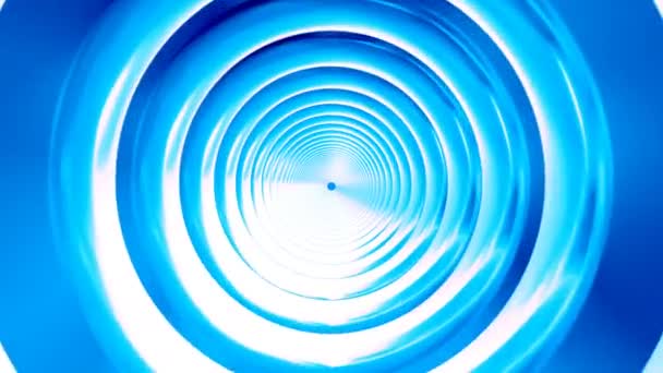 Broadcast Endless Hi-Tech Tunnel, Blue, Industrial, Loopable, 4K — Stockvideo