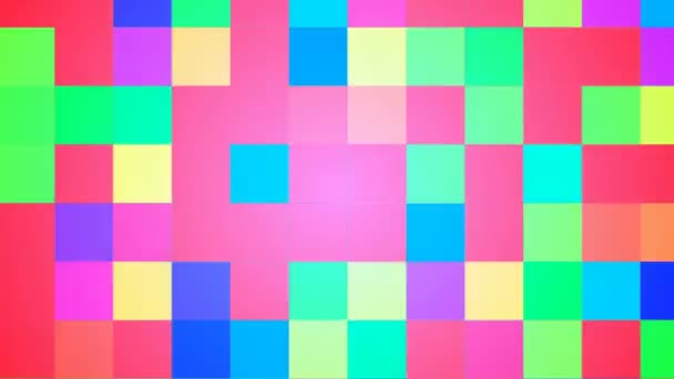 Broadcast Twinkling Hi-Tech Blocks, Multi Color, Abstract, 4K — Stock Video