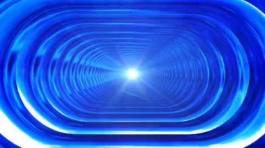 Sonsuz Yüksek Teknoloji Tüneli, Mavi, Endüstriyel, Döngüsel, 4k