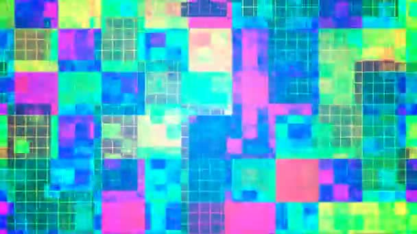 Broadcast Twinkling Hi-Tech Blocks, multicolor, abstracto, 4K — Vídeo de stock